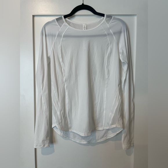 Brand new white long sleeve lululemon running shirt - Picture 1 of 2